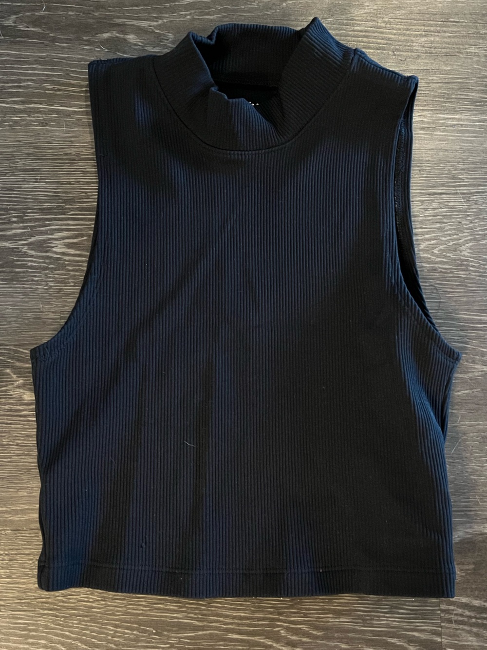 Abercrombie & Fitch | Soft A&F Collection Mock Neck Crop Top | Black | XS